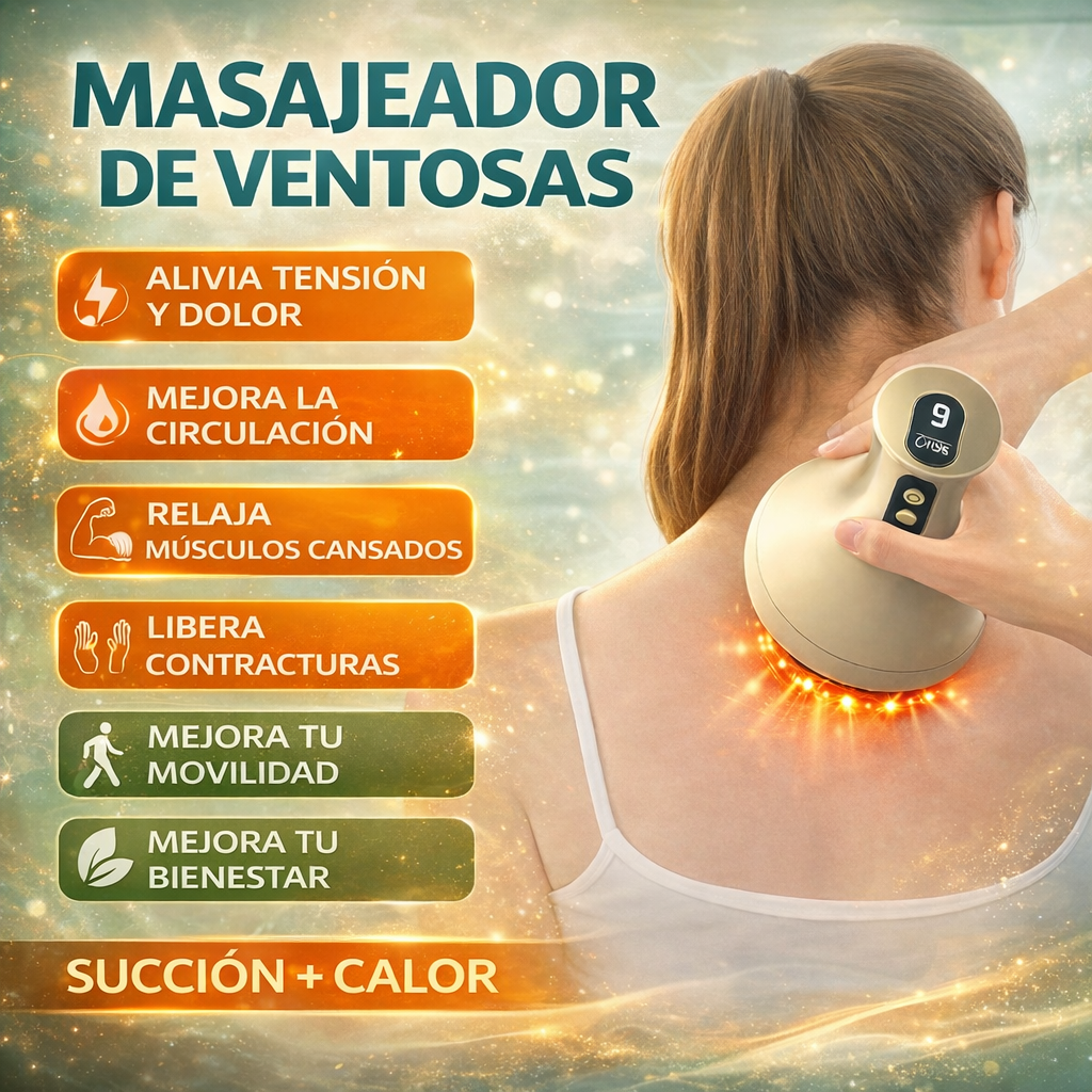 Recupera tus músculos y elimina la tensión en todo el cuerpo – Masajeador de Ventosas