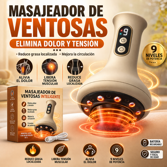 Recupera tus músculos y elimina la tensión en todo el cuerpo – Masajeador de Ventosas